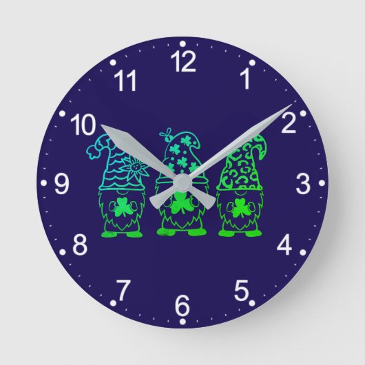St. Patrick's Day Gnomes-60682 Ronde Klok (Voorkant)