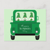 St. Patrick's Day Gnomes in Truck Feestdagenkaart (Voorkant)