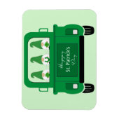 St. Patrick's Day Gnomes in Truck Magneet (Verticaal)