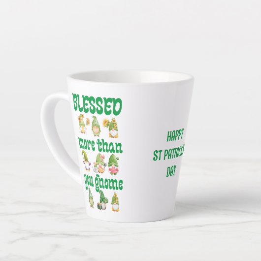 St Patrick's Day Gnomes Latte Mok (Linkerhoek)