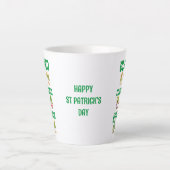 St Patrick's Day Gnomes Latte Mok (Voorkant)