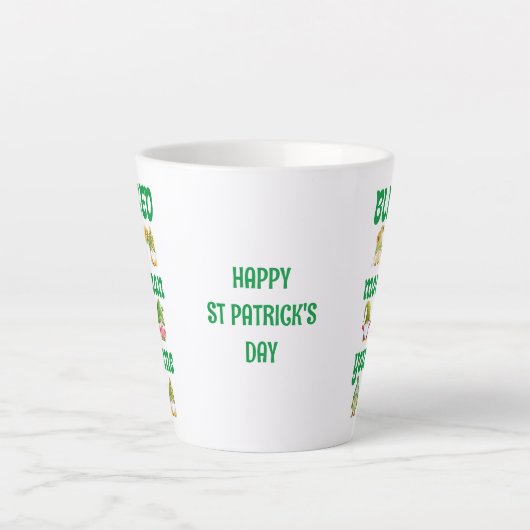 St Patrick's Day Gnomes Latte Mok (Voorkant)