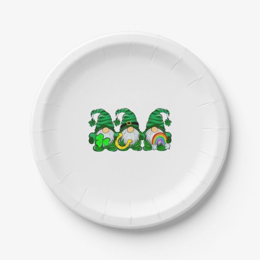 St. Patrick's Day Gnomes Papieren Bordje (Voorkant)