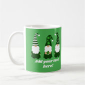St Patricks Day Gnomes Schattig Gepersonaliseerd Koffiemok (Links)