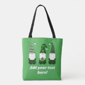 St Patricks Day Gnomes Schattig Gepersonaliseerd Tote Bag (Achterkant)