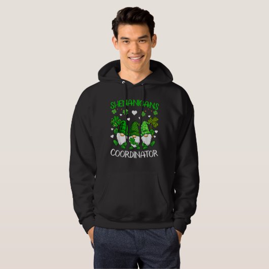 St Patricks Day Gnomes Shenanigans Coordinator Hoodie (Voorkant volledig)
