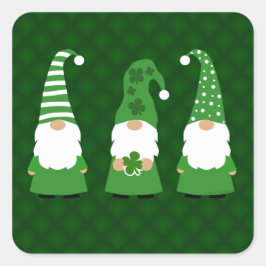 St Patricks Day Gnomes Vierkante Sticker