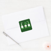St Patricks Day Gnomes Vierkante Sticker (Envelop)