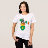 St. Patrick's Day Gnoom met een pot met goud Tri-Blend Shirt (Voorkant volledig)