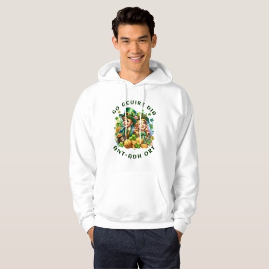st Patrick's day | Go gcuire Dia an t-ádh ort Hoodie (Voorkant volledig)