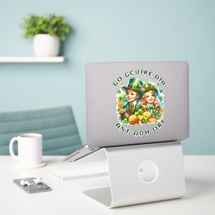 st Patrick's day   Go gcuire Dia an t-ádh ort Sticker
