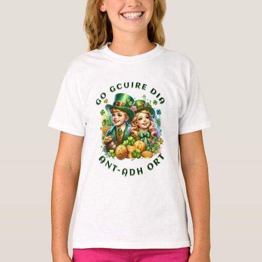 st Patrick's day | Go gcuire Dia an t-ádh ort T-shirt (Voorkant)