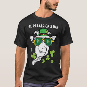St Patricks Day Goat Head Saint Pattys Farmer Mann T-shirt