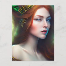 St. Patricks Day Goddess Woman Briefkaart