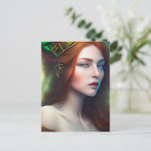 St. Patricks Day Goddess Woman Briefkaart (Staand voorkant)