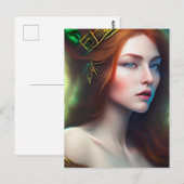 St. Patricks Day Goddess Woman Briefkaart (Voorkant / Achterkant)