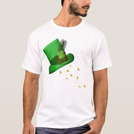 St. Patrick's Day Gold Coins Green Pet T-shirt (Voorkant)
