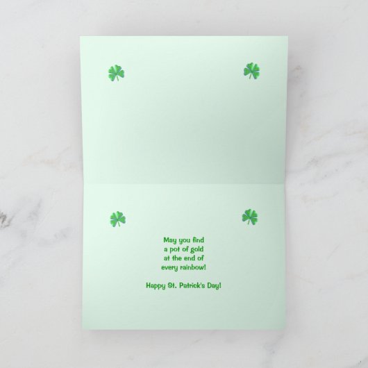 St. Patrick's Day Gold Fever Kaart (Binnen)
