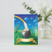 St. Patrick's Day Gold Rainbow Briefkaart (Staand voorkant)