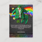 St. Patrick's Day Gold Rainbow Clover Baby shower Informatiekaartje (Voorkant)