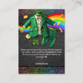 St. Patrick's Day Gold Rainbow Clover Baby shower Informatiekaartje (Voorkant)