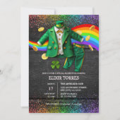 St. Patrick's Day Gold Rainbow Clover Baby shower Kaart (Voorkant)