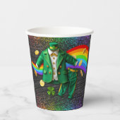 St. Patrick's Day Gold Rainbow Clover Baby shower Papieren Bekers (Voorkant)