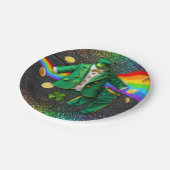 St. Patrick's Day Gold Rainbow Clover Baby shower Papieren Bordje (Gekanteld)