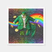 St. Patrick's Day Gold Rainbow Clover Baby shower Servet (Voorkant)