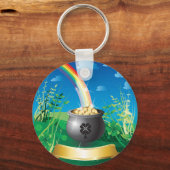 St. Patrick's Day Gold Rainbow Sleutelhanger (Voorkant)