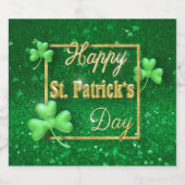 St. Patrick's Day Gold Shamrock Bier Etiket (Enkel label)