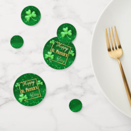 St. Patrick's Day Gold Shamrock Confetti