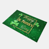 St. Patrick's Day Gold Shamrock Deurmat (Schuin)