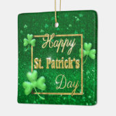 St. Patrick's Day Gold Shamrock Keramisch Ornament (Links)