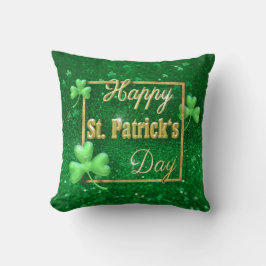 St. Patrick's Day Gold Shamrock Kussen