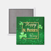 St. Patrick's Day Gold Shamrock Magneet (Voorkant / Achterkant)