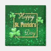 St. Patrick's Day Gold Shamrock Magneet (Voorkant)