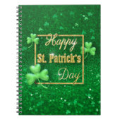 St. Patrick's Day Gold Shamrock Notitieboek (Voorkant)