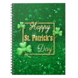 St. Patrick's Day Gold Shamrock Notitieboek