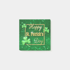 St. Patrick's Day Gold Shamrock Post-it® Notes