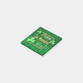 St. Patrick's Day Gold Shamrock Post-it® Notes (Schuin)