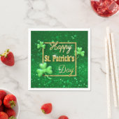 St. Patrick's Day Gold Shamrock Servet (Insitu)