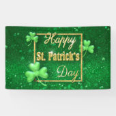 St. Patrick's Day Gold Shamrock Spandoek (Horizontaal)