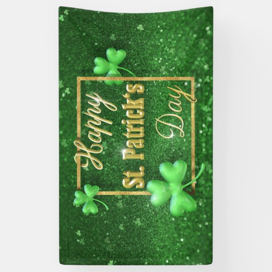 St. Patrick's Day Gold Shamrock Spandoek (Verticaal)