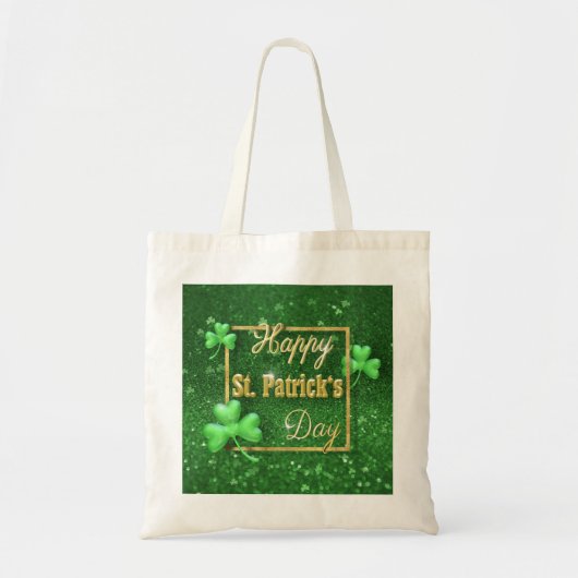 St. Patrick's Day Gold Shamrock Tote Bag (Voorkant)