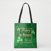 St. Patrick's Day Gold Shamrock Tote Bag (Voorkant)