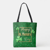 St. Patrick's Day Gold Shamrock Tote Bag (Achterkant)