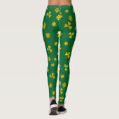 St Patrick's Day Gold Shamrocks Kiss Ik ben Iers Leggings (Achterkant)