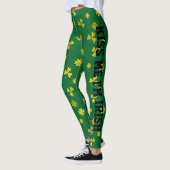 St Patrick's Day Gold Shamrocks Kiss Ik ben Iers Leggings (Links)