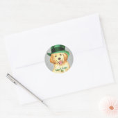 St. Patrick's Day Golden Classic Round Sticker (Envelop)